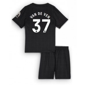 Tottenham Hotspur Micky van de Ven #37 Udebanetrøje Børn 2025-26 Kortærmet (+ Korte bukser)